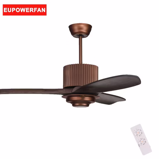 Ventilador de teto moderno com controle de 6 velocidades por aplicativo Bluetooth com luz regulável