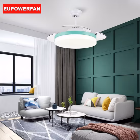 Luz invisível para ventilador de teto DC motor do ventilador, controle de APP Bluetooth