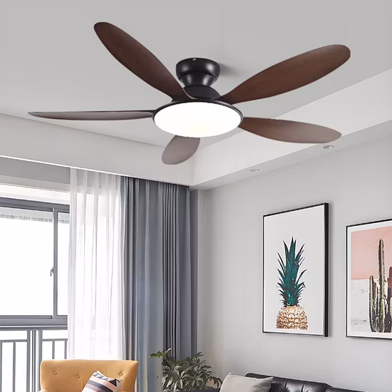 Ventilador de teto CE DC elétrico de fábrica 56 polegadas 60 polegadas com anel de prata
