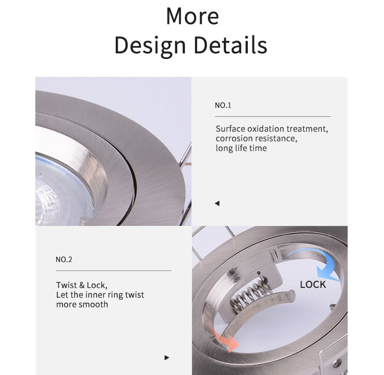 Recessed Die Casting Alu Spotlight Housing Downlight for Hotel Shopping