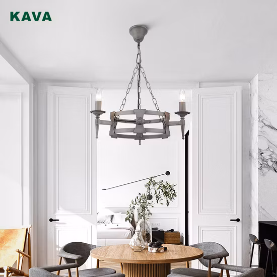 American Style UL ETL CB CE Vintage Iron Candleholder Chandelier