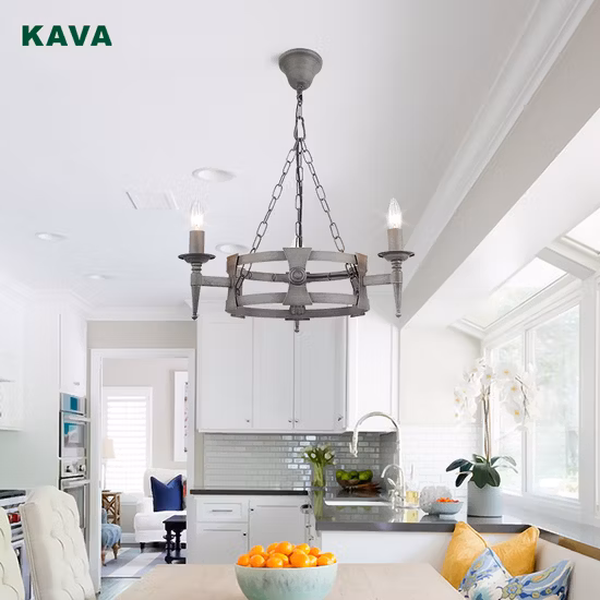American Style UL ETL CB CE Vintage Iron Candleholder Chandelier