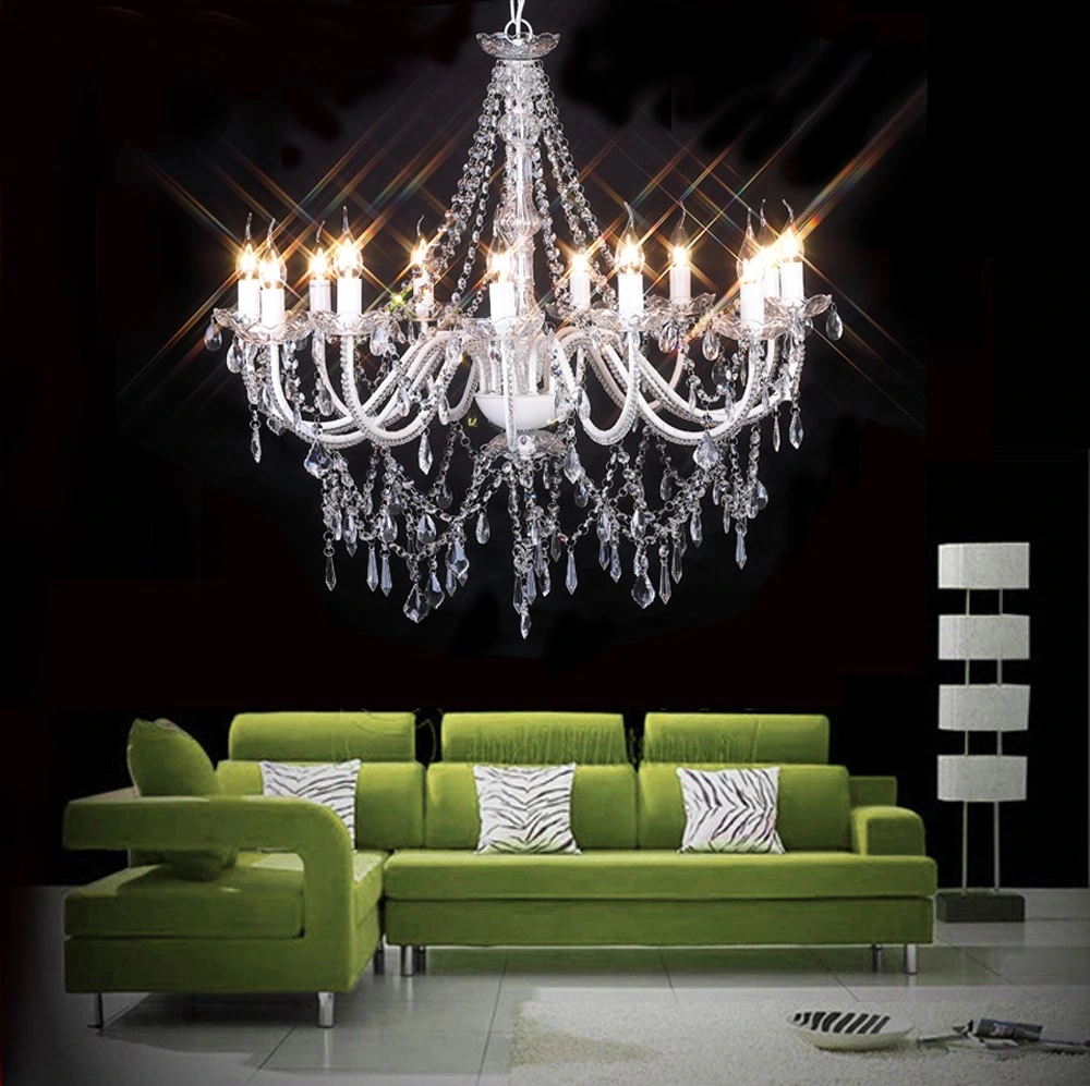 Hot Sale Candle Acrylic Lighting Crystal Chandelier 12 Arms