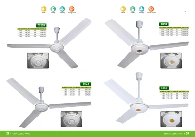 Eletrodomésticos de 56 polegadas Ventilador de resfriamento Moderno estilo loft Ventilador de teto decorativo elétrico doméstico Ventiladores de teto domésticos