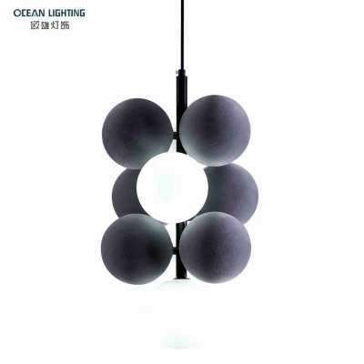 Lustres modernos de teto de flanela LED Ocean Novelty lustres pendentes nórdicos