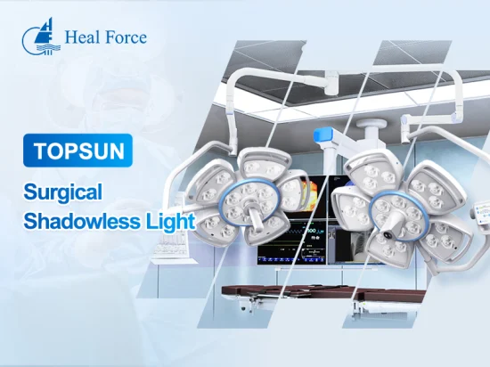 Heal Force Elétrica Médica Portátil Lâmpada de Cirurgia Sem Sombra Lâmpada Lampara Medica LED Teto Ot Operando Luz Cirúrgica para Hospital Clínica Sala de Operações