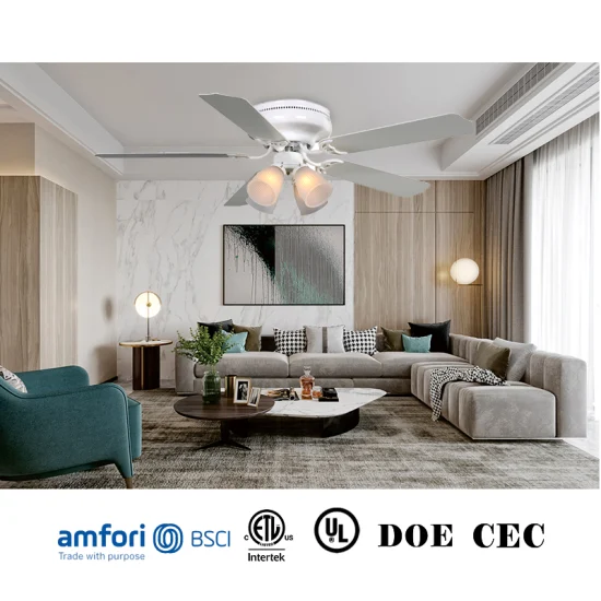 Ventiladores de teto com luzes molde exclusivo 10 anos para ventiladores de teto LED de 5 pás com motor